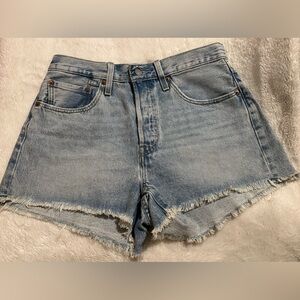 Levi's Light Blue Jean Shorts